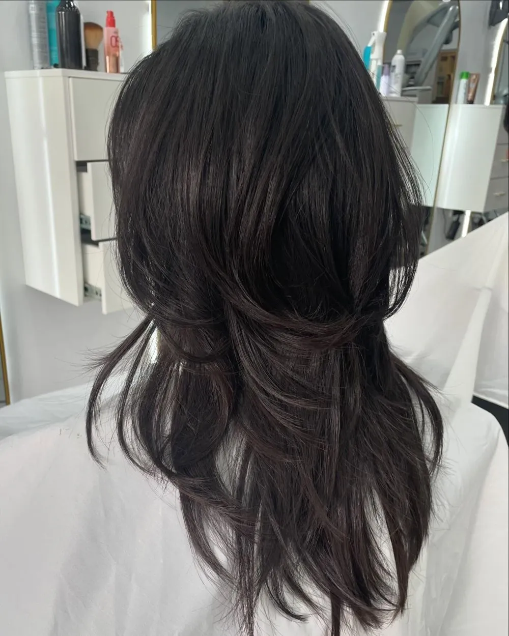 Korean feather layered cut